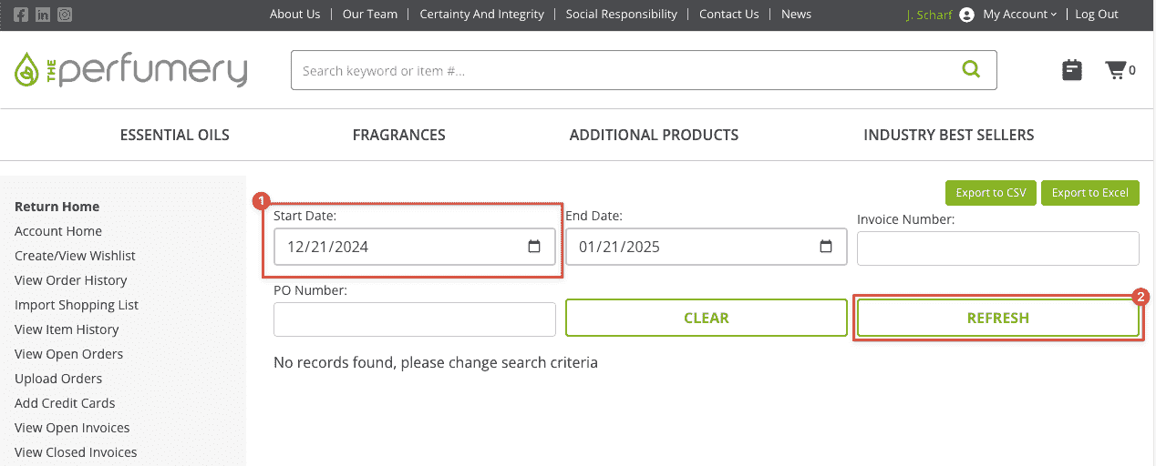 Closed Invoices Preview